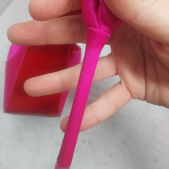 CHRISTIAN LOUBOUTIN Pink Maria Frou Alta Satin Platform Pump Shoe - Picture 9 of 14